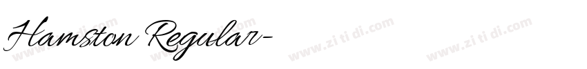 Hamston Regular字体转换